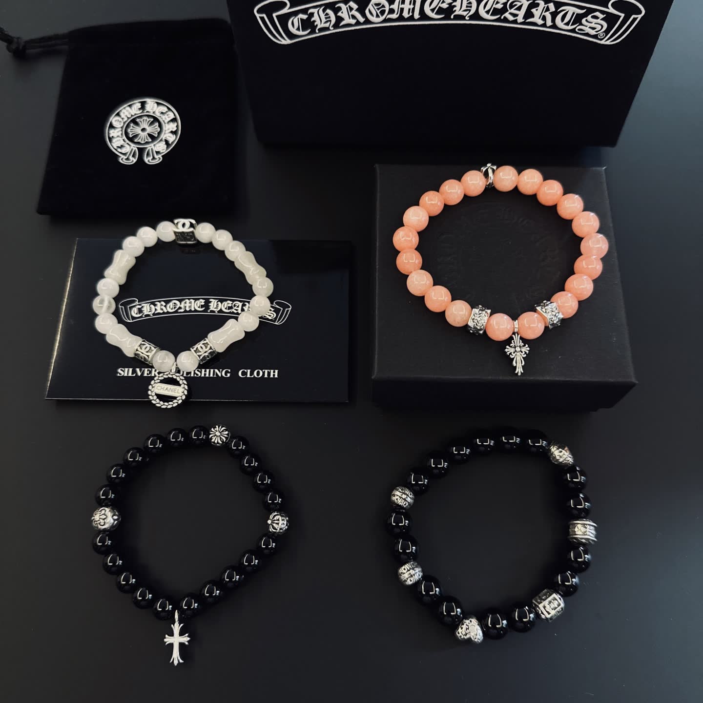 Chrome Hearts Beaded Bracelets Set Chrome Hearts Beaded Bracelets Set